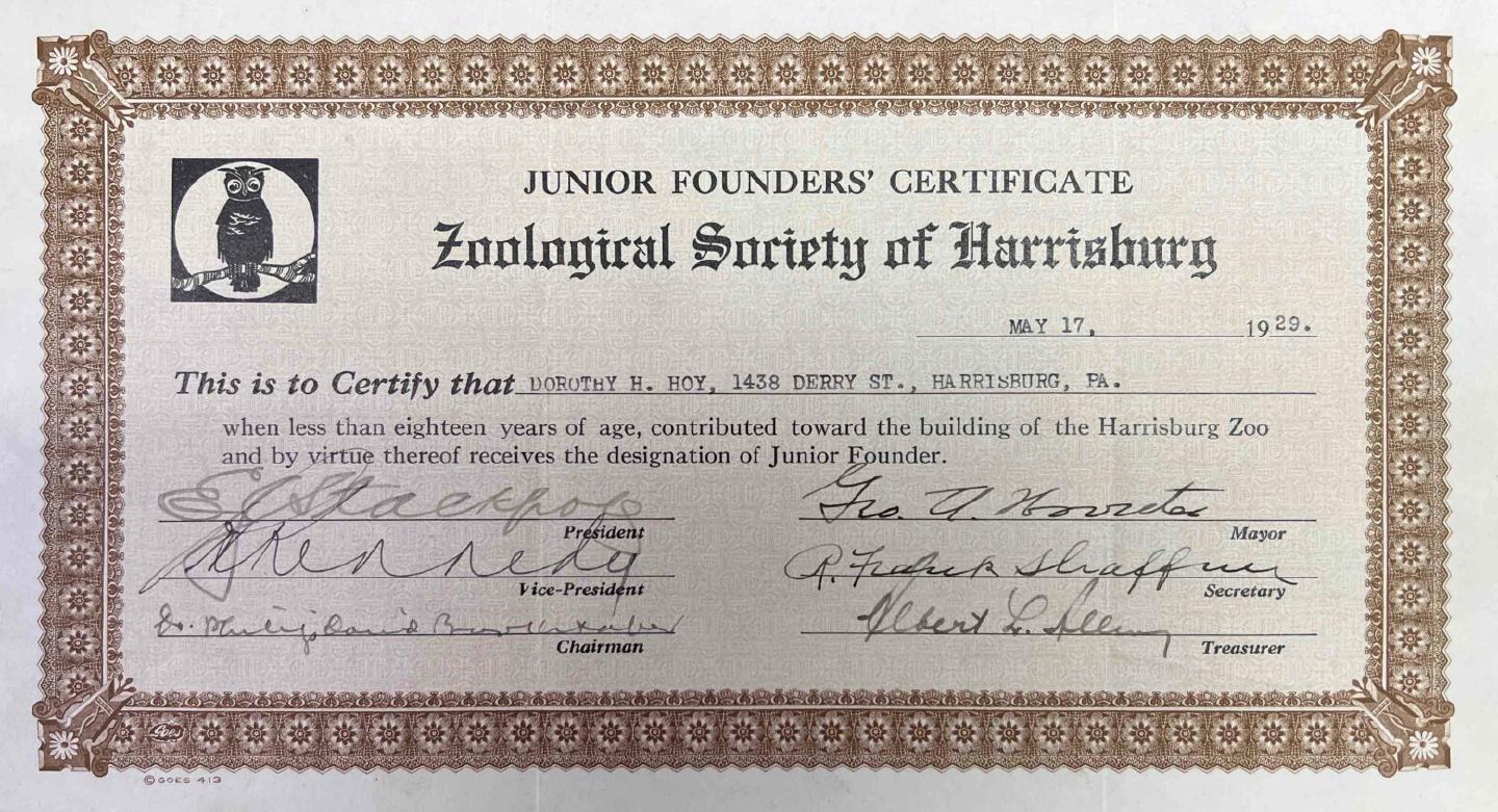 Junior Founders' Certificate