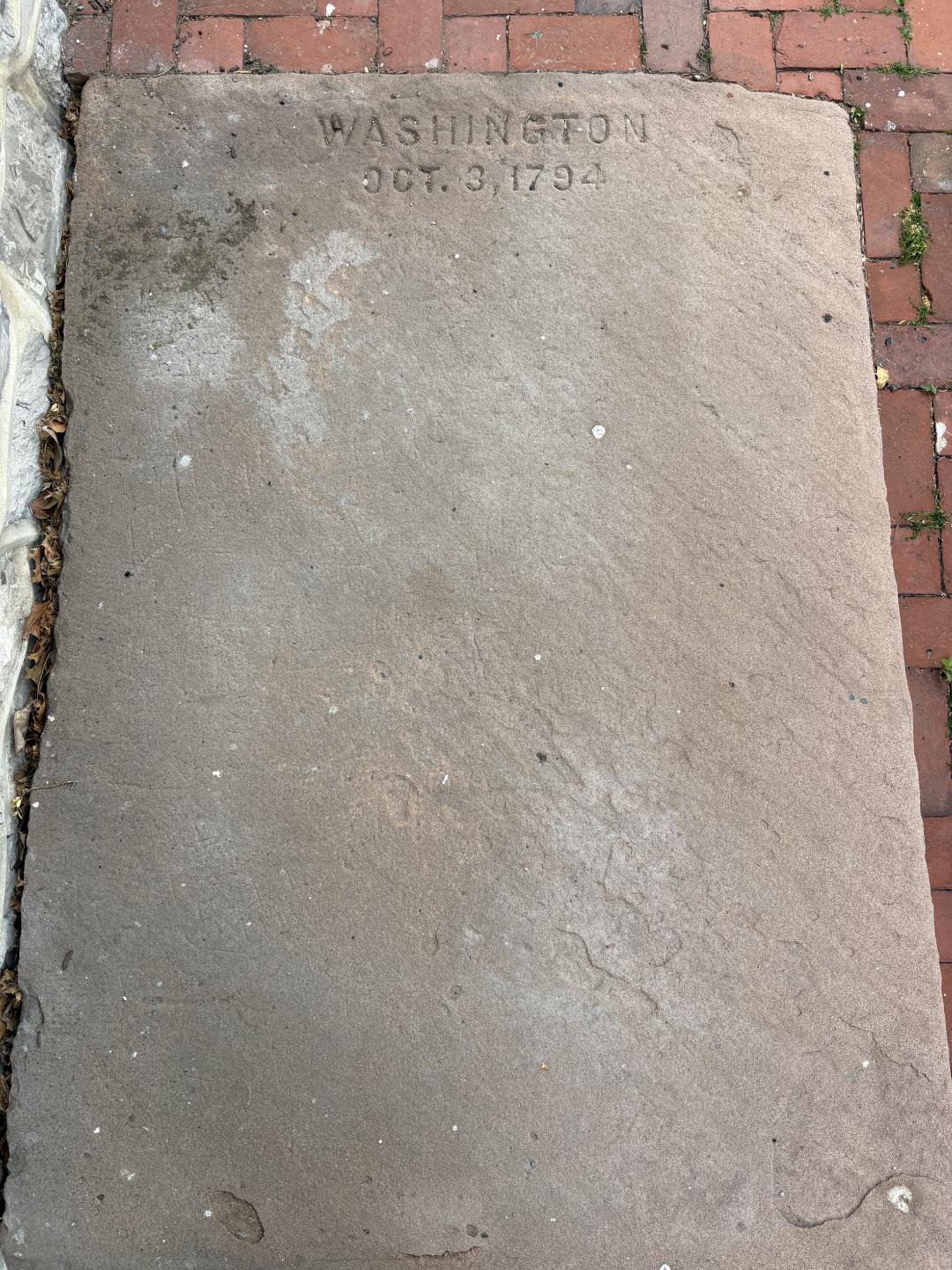 Stone Step from which Washington Gave a Speech