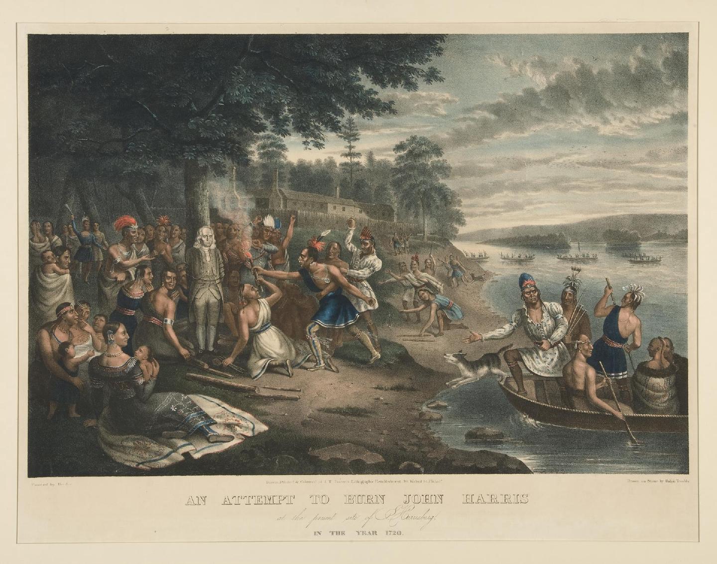 An Attempt to Burn John Harris at the Present Site of Harrisburg in the Year 1720